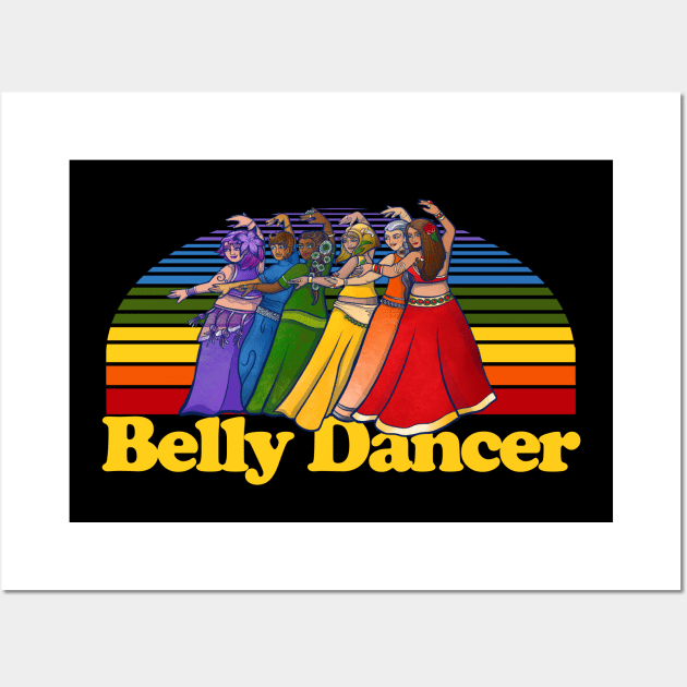 Rainbow Belly Dancer Wall Art by bubbsnugg